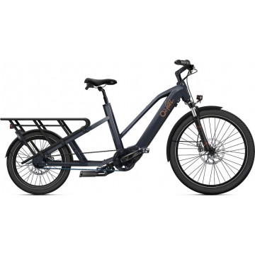 O2 Feel Equo 7.2 Longtail Electric Cargo Bike Shimano Nexus 5V 720 Wh 20/26'' Anthracite Gray Family Pack